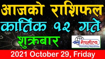आजको राशिफल, वि.सं. २०७८ साल कार्तिक १२ गते शुक्रबार